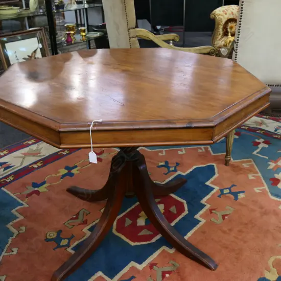 OCTAGONAL KAURI OCCASIONAL TABLE 1025mm dia