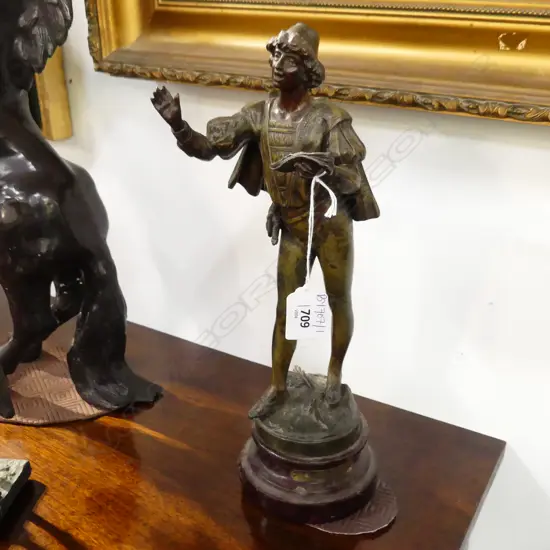 FRENCH SPELTER FIGURINE 'LES FLORENTINS' H.320mm