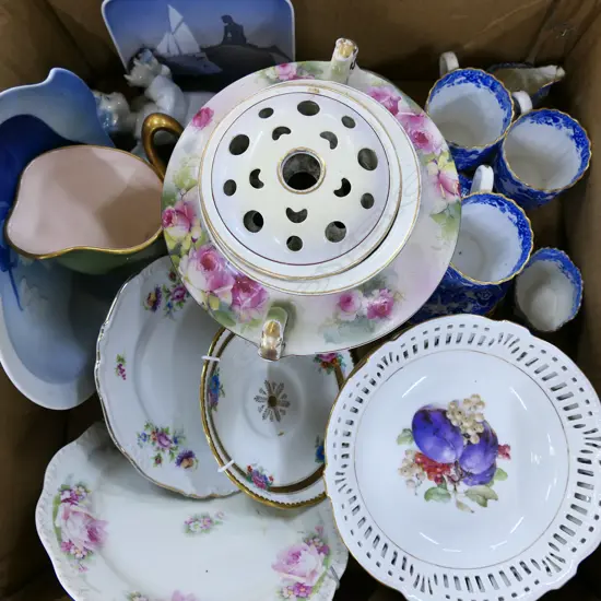 BOX LOT CONT & COLLECTABLE CHINA