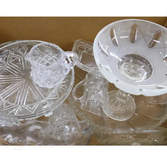 BOX LOT EDWARDIAN GLASS