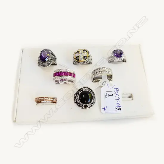 7 ASST. COSTUME RINGS