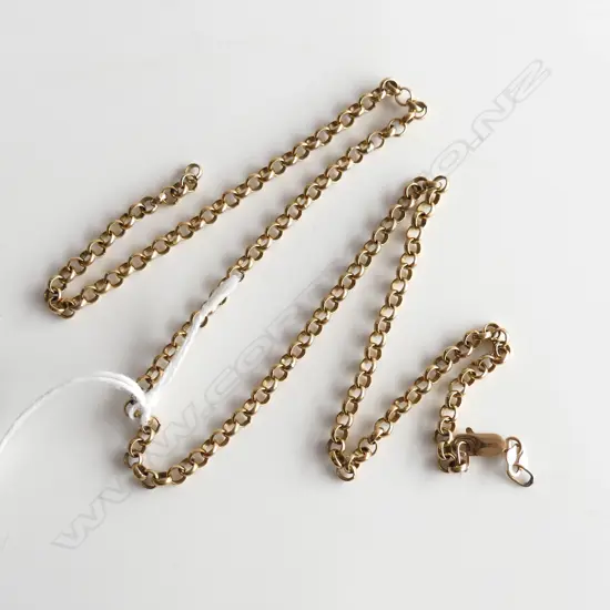 9CT NECKLACE 9.0gm BROKEN 44CM