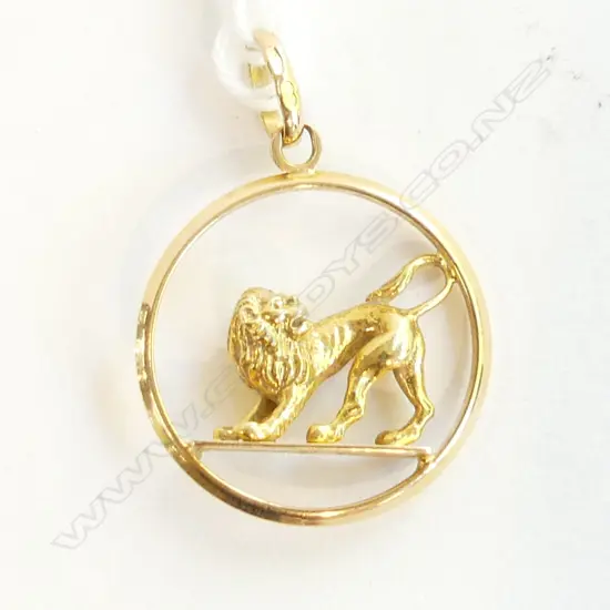 18CT GOLD LION PASANT PENDANT 7.88gms