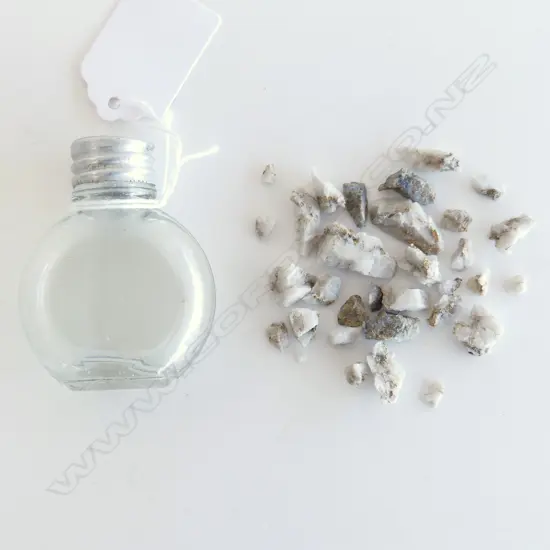 JAR OF GOLD BEARING QUARTZ SPECIMENS