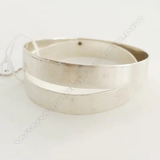 TWO SILVER BANGLES