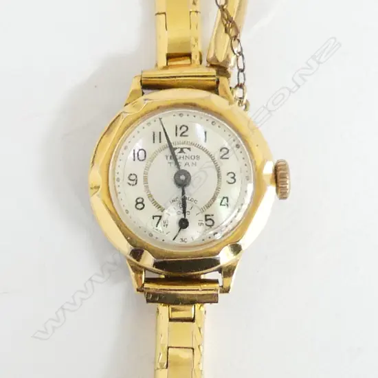 1920/30'S TECHNOS GOLD FILLED (plated) LADIES WRISTWATCH running & good condition