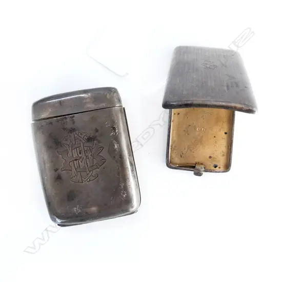 STG SILVER CARD CASE & CIGARETTE CASE 135gm ONE IS FAULTED