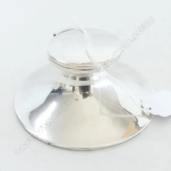 STG SILVER INKWELL B'HAM FIRST HALF 20thC 110mm dia 