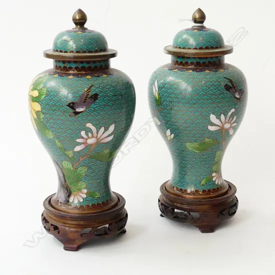 PR CLOISONNÉ URN’S H220MM ON BASES