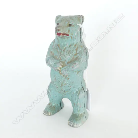 CAST ALLUMINIUM VINTAGE BEAR MONEY BOX H160MM