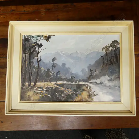 ASTON GREATHEAD 'ZALAS CREEK HAAST PASS WESTLAND' OIL ON BOARD 265x395mm