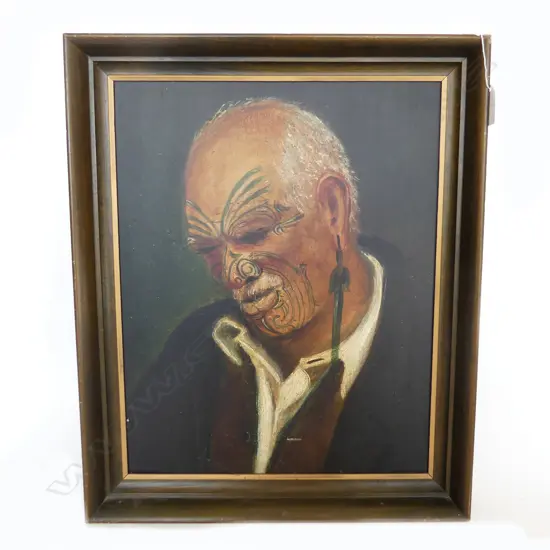 UNKNOWN AFTER GOLDIE 'A WARM DAY - PATARA TE TUHI', OIL ON BOARD, MID 20thC 400x315mm