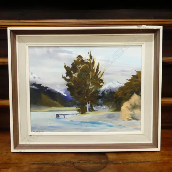 OIL LAKE WHAKATIPU BY BRYAN GOLD L570 H470MM