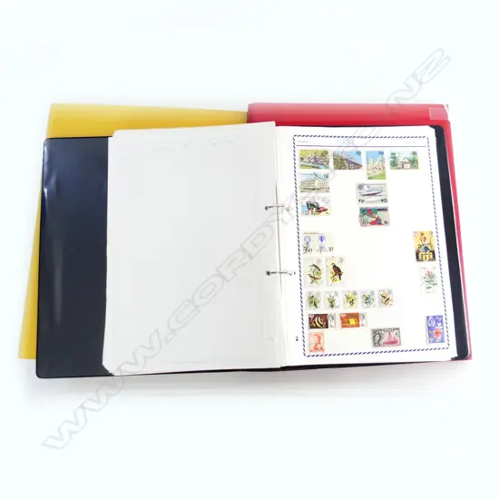 3 FOLDERS ASST. WORLD STAMPS