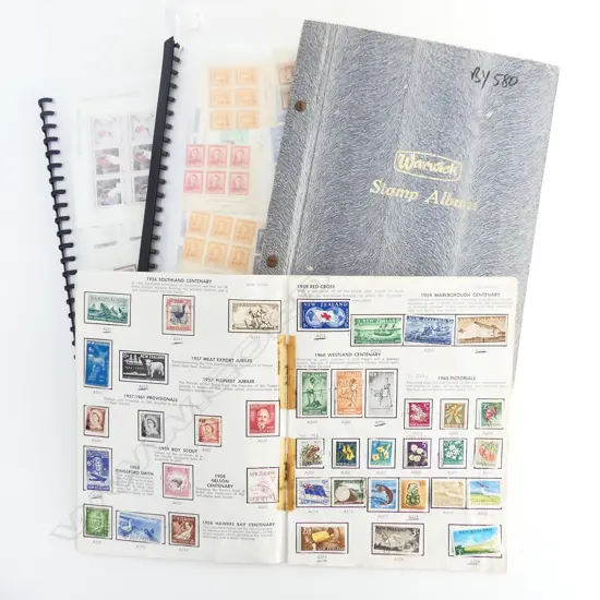4 STAMP ALBUMS INCL. MINIATURE SHEETS, F.D.C.s ETC