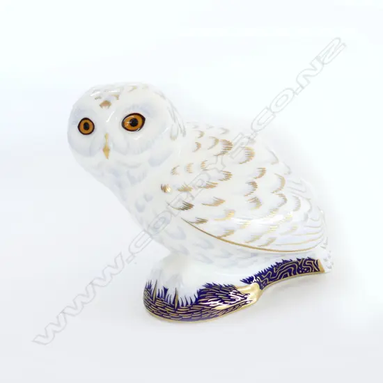 ROYAL CROWN DERBY SNOWY OWL PAPERWEIGHT L.130mm