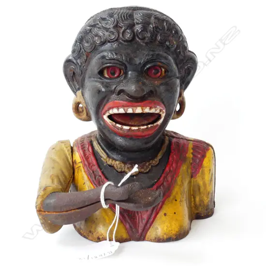 DINAH CAST IRON MONEY BOX H.165mm