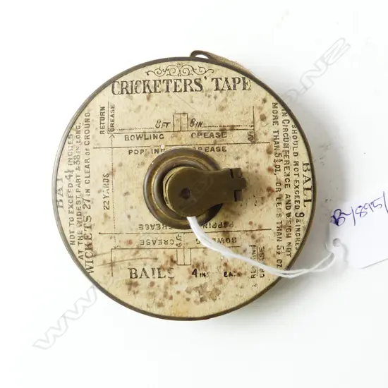 ANTIQUE CRICKETERS TAPE 90mm dia