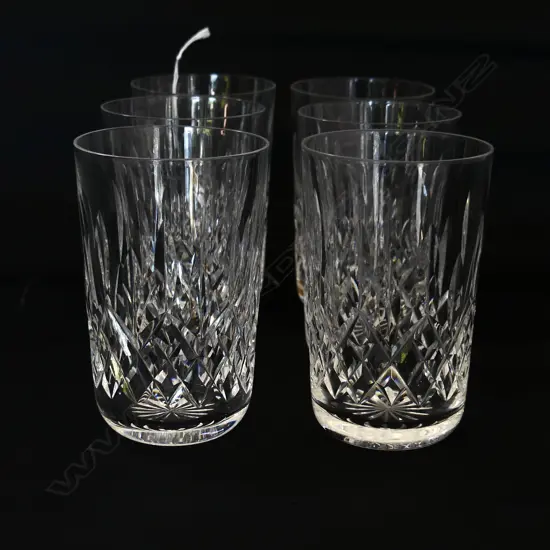 6 WATERFORD LISMORE 10oz TUMBLERS H.120mm