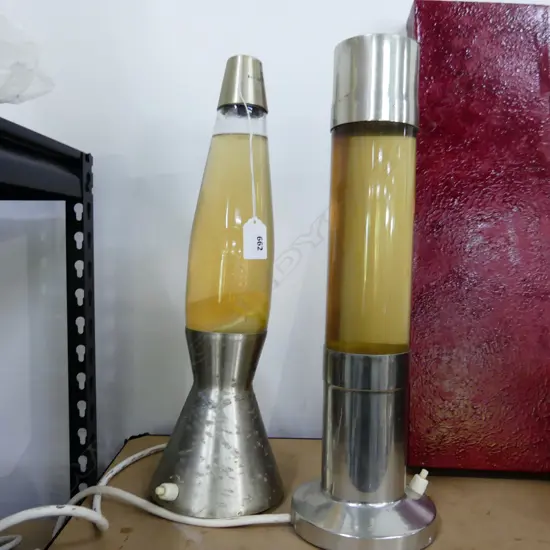 2 VINTAGE NZ MADE LAVA LAMPS H.400mm