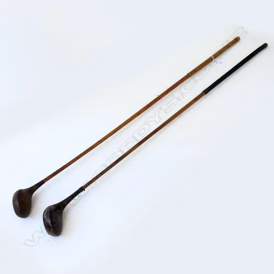 TWO ANTIQUE HICKORY SHAFT GOLD CLUBS -FIFE GOLF CO KINGHORN & PRINCE 