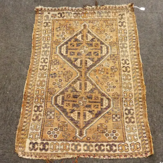 HAND KNOTTED ALL WOOL RUG 1220x840mm