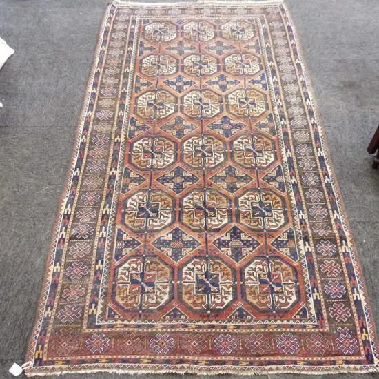HAND KNOTTED ALL WOOL RUG 2100x1100mm