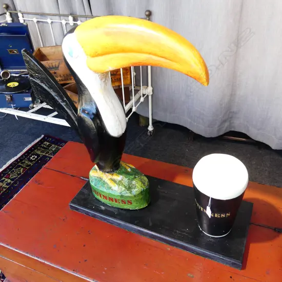 PAINTED FIBREGLASS GUINNESS BEER ADVERTISING MODEL H.730mm