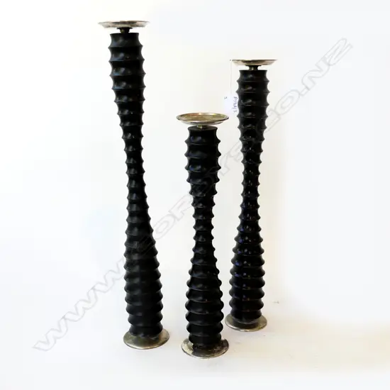 3 METAL CANDLE HOLDERS H.520mm