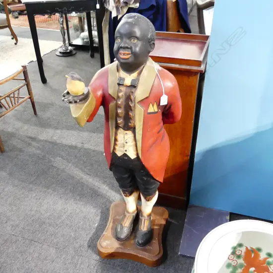 PAINTED RESIN BUTLER STATUE H.1000mm