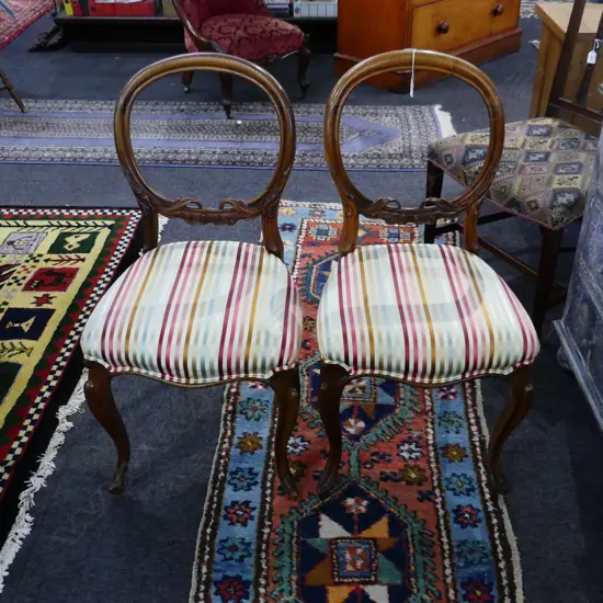 PR VICTORIAN BALLOON BACK DINING CHAIRS