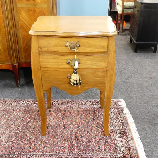 FRENCH STYLE BEDSIDE BOMBE DRAWERS 515x390x765mm