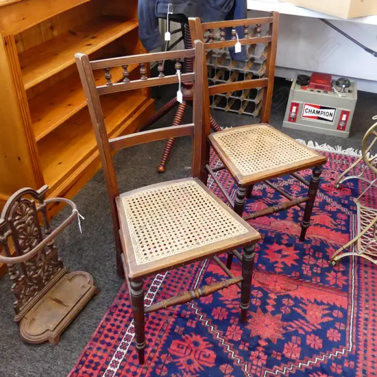 PR ANTIQUE CANED CHAIRS