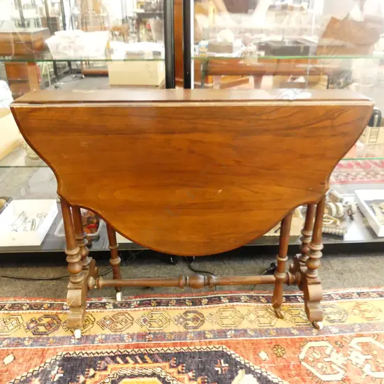  VICTORIAN DROP-LEAF GATE LEG TABLE H700XW880MM SOME WEAR