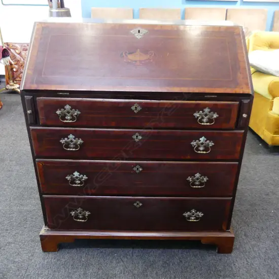 GEORGIAN STYLE MAHOGANY DROP FRONT DESK 920x555x970mm