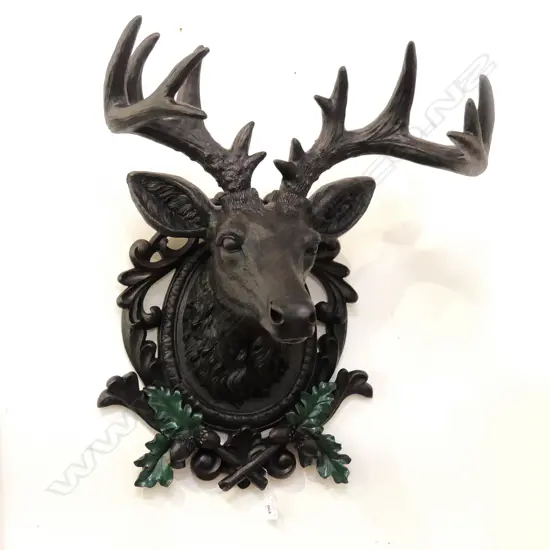  WALL MOUNTED BLACK RESIN DEER HEAD H900MM