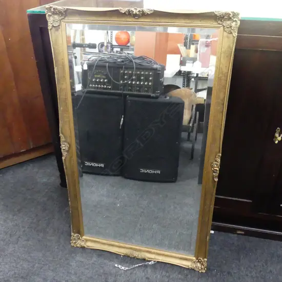 GILT FRAMED BEVELLED MIRROR 610x1010mm