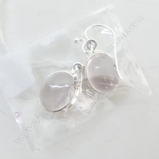 STG & ROSE QUARTZ EARRINGS