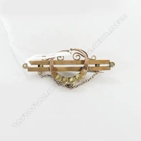9CT BAR BROOCH 3.5gm