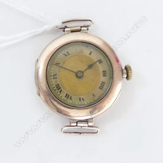 9ct GOLD LADIES 1920'S ROLEX WRIST WATCH no strap 15jewel 15.6gms