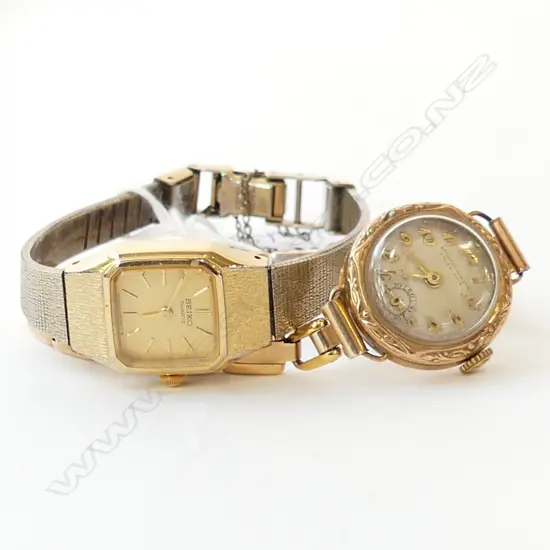 2 WATCHES; GOLD & GOLD PLATED