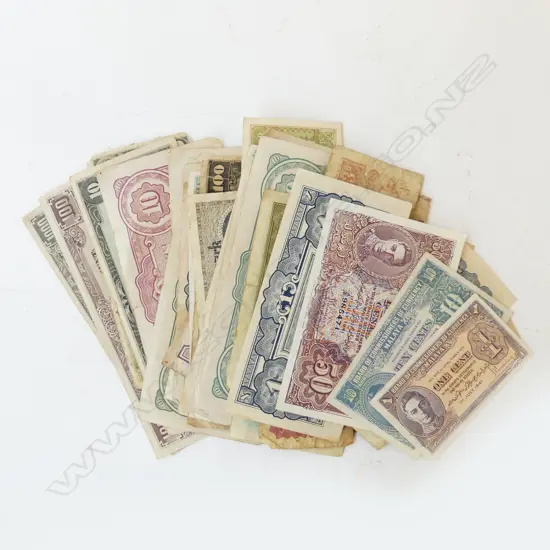 59 WWII ERA BANK NOTES