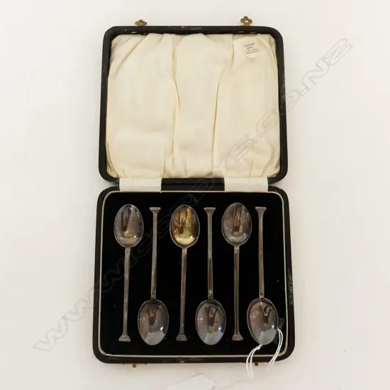 BOXED SET 6 S/SILVER COFFEE SPOONS SILVER WIEGHT 49gms