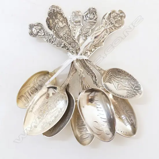 7 AMERICAN S/SILVER SOV SPOONS 125gms