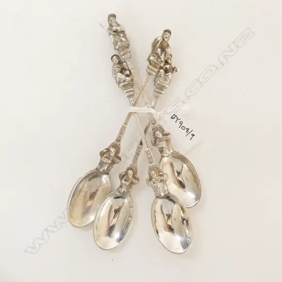 4 RUSSIAN S/SILVER APOSTLE SPOONS  177gms
