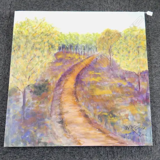 OIL ON CANVAS,RURAL SCENE SIGNED R BOYD 2006  750 X 750 MM