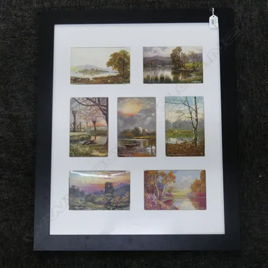 FRAMED OILETTES BY RAPHAEL TUCK C.1905 IN MODERN FRAME L.55CM