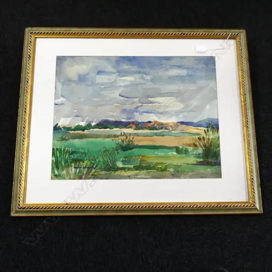 HELEN SANDALL LANDSCAPE WATERCOLOUR, 390 x 505MM