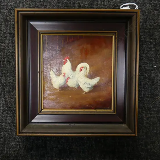 BEV TAYLOR 'THE LOOKOUT' OIL ON BOARD '85 130x120mm