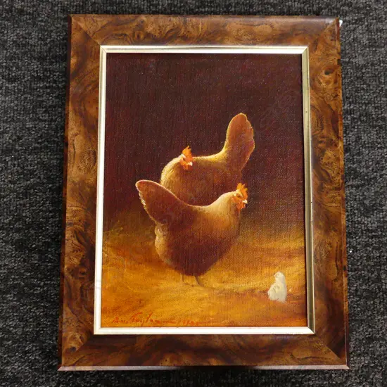 BEV TAYLOR 'TWO'S COMPANY' OIL ON BOARD '94 225x165mm